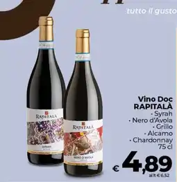 Ipercoop Radenza Vino Doc Rapitalà offerta