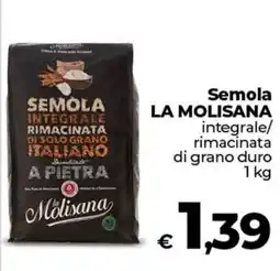 Ipercoop Radenza Semola integrale rimacinata la Molisana offerta