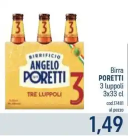 Talento Professional Store Birra Poretti 3 luppoli offerta