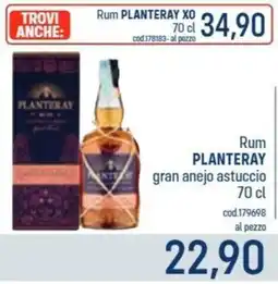Talento Professional Store Rum Planteray gran anejo astuccio offerta