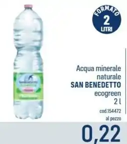 Talento Professional Store Acqua minerale naturale San Benedetto ecogreen offerta