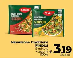 Coop Radenza Minestrone Tradizione Findus offerta