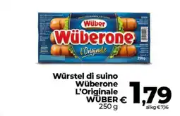 Coop Radenza Würstel di suino Wüberone L'Originale offerta