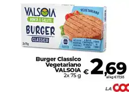 Coop Radenza Burger Classico Vegetariano VALSOIA offerta
