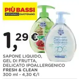 Poli Sapone liquido, gel di frutta, delicato ipoallergenico Fresh & Clean offerta