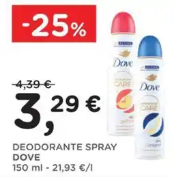 Poli Deodorante spray Dove offerta