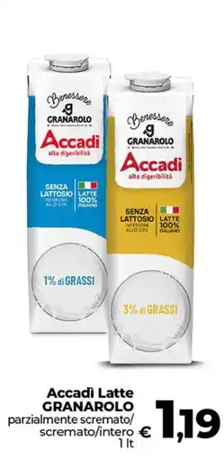 Ipercoop Radenza Accadi Latte Granarolo offerta