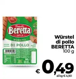 Ipercoop Radenza Würstel di pollo Beretta offerta