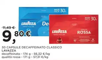 30 capsule decaffeinato classico Lavazza