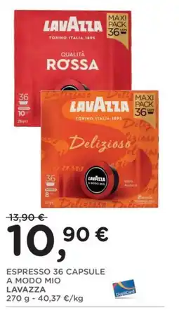 Poli Espresso 36 capsule a modo mio Lavazza offerta