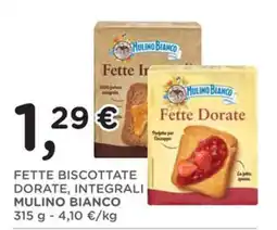 Poli Fette biscottate dorate, integrali Mulino Bianco offerta