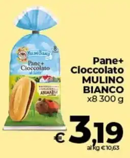 Ipercoop Radenza Pane+ Cioccolato al Latte Mulino Bianco offerta