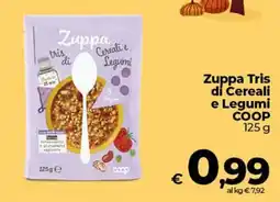 Ipercoop Radenza Zuppa Tris di Cereali e Legumi COOP offerta