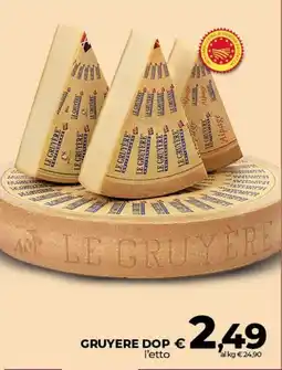 Ipercoop Radenza Gruyere Dop Le Gruyère offerta