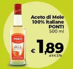 Ipercoop Radenza Aceto di Mele Ponti offerta