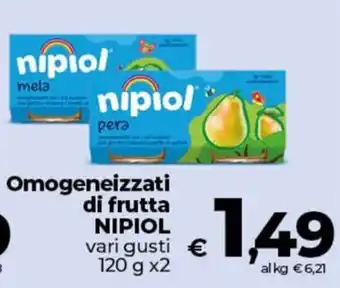 Omogeneizzati di frutta Nipiol