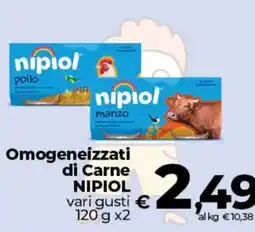 Ipercoop Radenza Omogeneizzati di Carne Nipiol offerta
