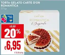 Pan Torta gelato Carte d'Or romantica offerta