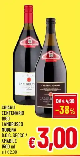 Famila Market Chiarli Centenario Lambrusco offerta