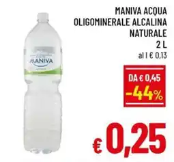 Famila Market Maniva acqua oligominerale alcalina naturale offerta