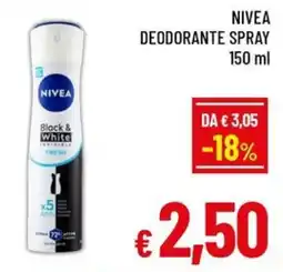 Famila Market Nivea deodorante spray black & white offerta