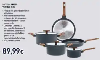 Batteria 8 pezzi vertical ribs