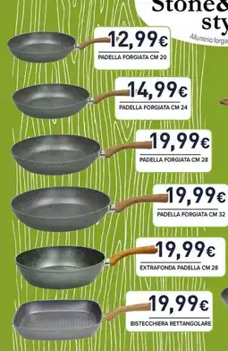 Unieuro Stone&style padella forgiata offerta