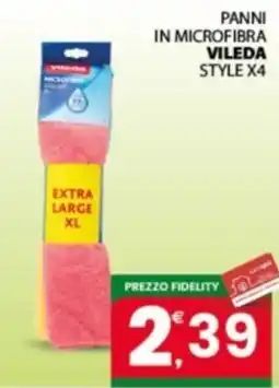 Despar Sicilia Panni in microfibra Vileda Style X4 offerta