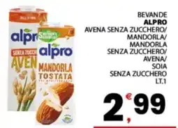 Despar Sicilia Alpro bevande senza zucchero offerta