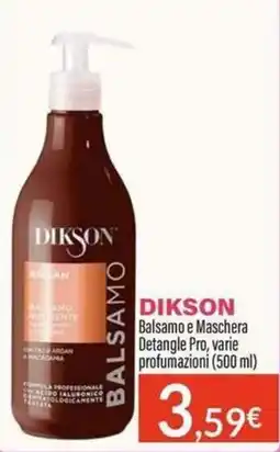 Sanitaria Demma Dikson Balsamo e Maschera Detangle Pro offerta