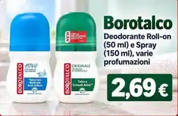 Sanitaria Demma Borotalco Deodorante Roll-on offerta