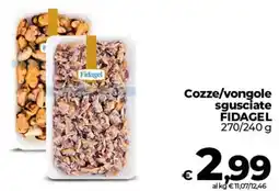 Ipercoop Radenza Cozze/vongole sgusciate FIDAGEL offerta