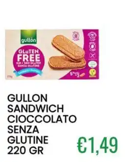 Sugros Gullon sandwich cioccolato senza glutine offerta