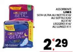 Despar Sicilia Assorbenti Lines Seta offerta