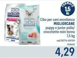 Talento Professional Store Cibo per cani excellence Migliorcane puppy e junior pollo/ crocchette mini tonno offerta