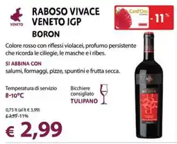 Cadoro Raboso Vivace Veneto IGP Boron offerta