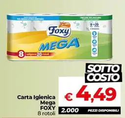 Ipercoop Radenza Carta Igienica Mega FOXY offerta