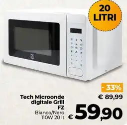 Ipercoop Radenza Tech Microonde digitale Grill FZ offerta