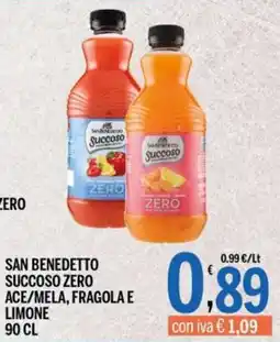 Gruppo Pascar San Benedetto Succoso Zero Ace/Mela, Fragola e Limone offerta