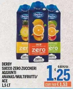 Gruppo Pascar Derby succo zero zuccheri aggiunti offerta