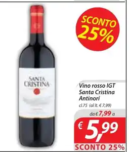 DiMeglio Vino rosso IGT Santa Cristina Antinori offerta