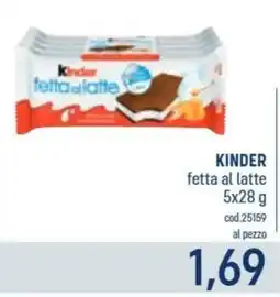 Talento Professional Store Kinder fetta al latte offerta