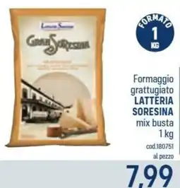 Talento Professional Store Formaggio grattugiato Latteria Sorensina offerta