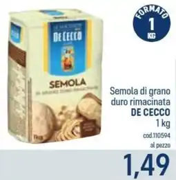Talento Professional Store Semola di grano duro rimacinata De Cecco offerta