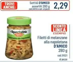 Talento Professional Store Filetti di melanzane alla napoletana D'AMICO offerta