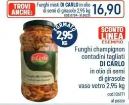 Talento Professional Store Funghi champignon contadini tagliati DI CARLO offerta