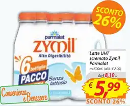 DiMeglio Latte UHT scremato Zymil Parmalat offerta