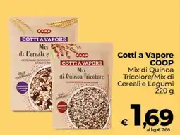 Coop Radenza Cotti a Vapore COOP Mix di Quinoa Tricolore/Mix di Cereali e Legumi offerta