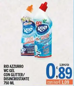 Gruppo Pascar Rio Azzurro WC Gel con glitter/disincrostante offerta