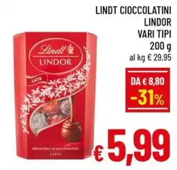 Famila Market Lindt cioccolatini Lindor latte offerta
